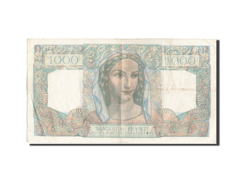 Francia, 1000 Francs, 1 000 F 1945-1950 ''Minerve et Hercule'', 1946, KM:130a...