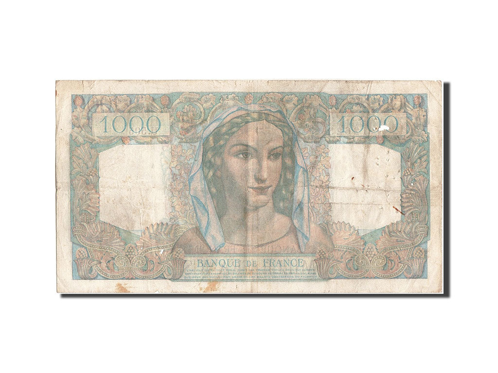 France, 1000 Francs, 1 000 F 1945-1950 ''Minerve et Hercule'', 1948, KM #130b,..