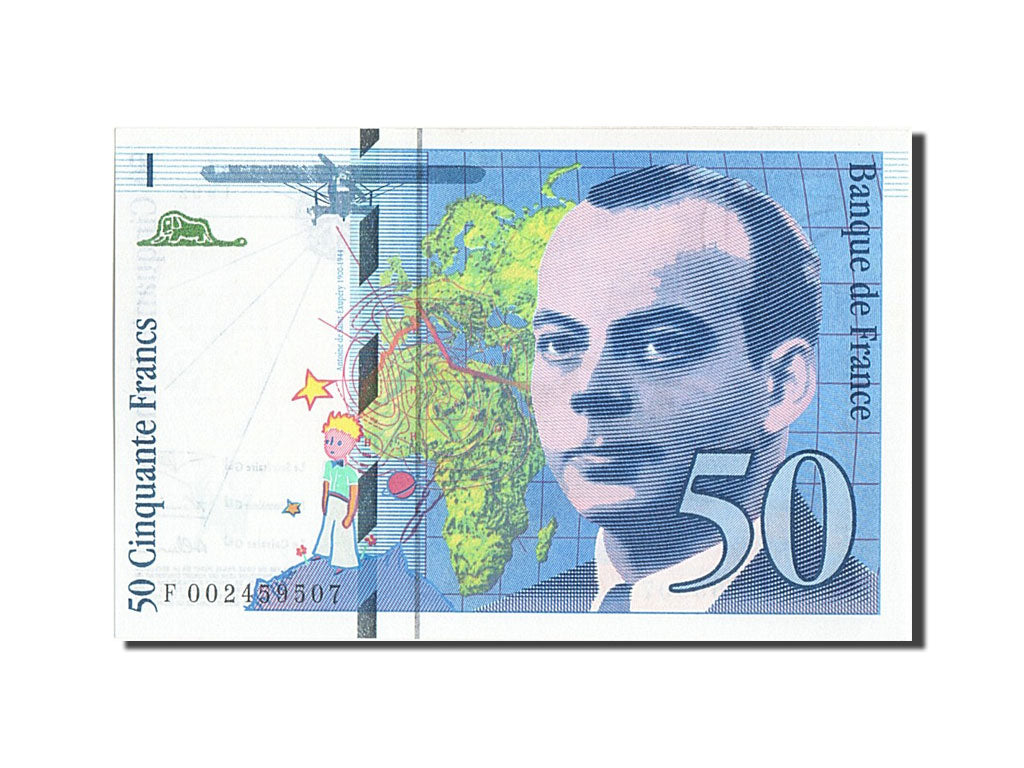 France, 50 Francs, 50 F 1992-1999 ''St Exupéry'', 1992, KM #157a, UNC(65-70), F.