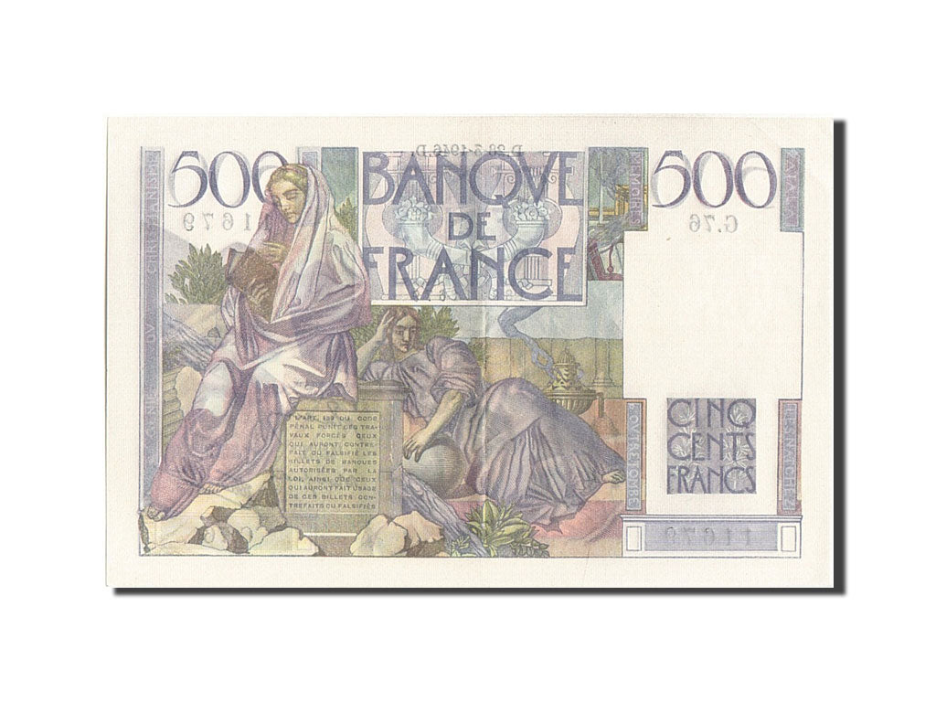 France, 500 Francs, 500 F 1945-1953 ''Chateaubriand'', 1946, KM #129a,...
