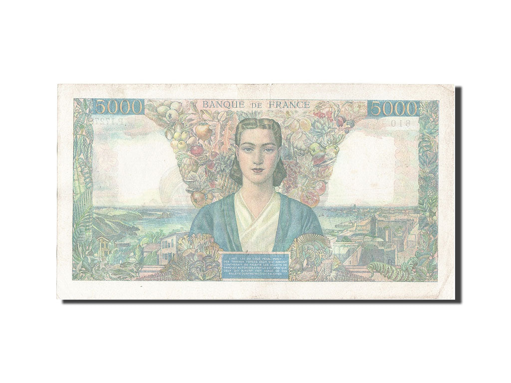 France, 5000 Francs, 5 000 F 1942-1947 ''Empire Français'', 1945, KM #103c, 1...