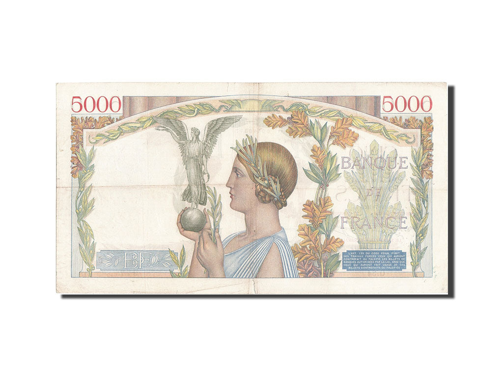 France, 5000 Francs, 5 000 F 1934-1944 ''Victoire'', 1935, KM #82b, 1935-07-11,.
