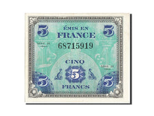 France, 5 Francs, 1944 Flag/France, 1944, KM #115a, 1944-06-01, AU(55-58),...