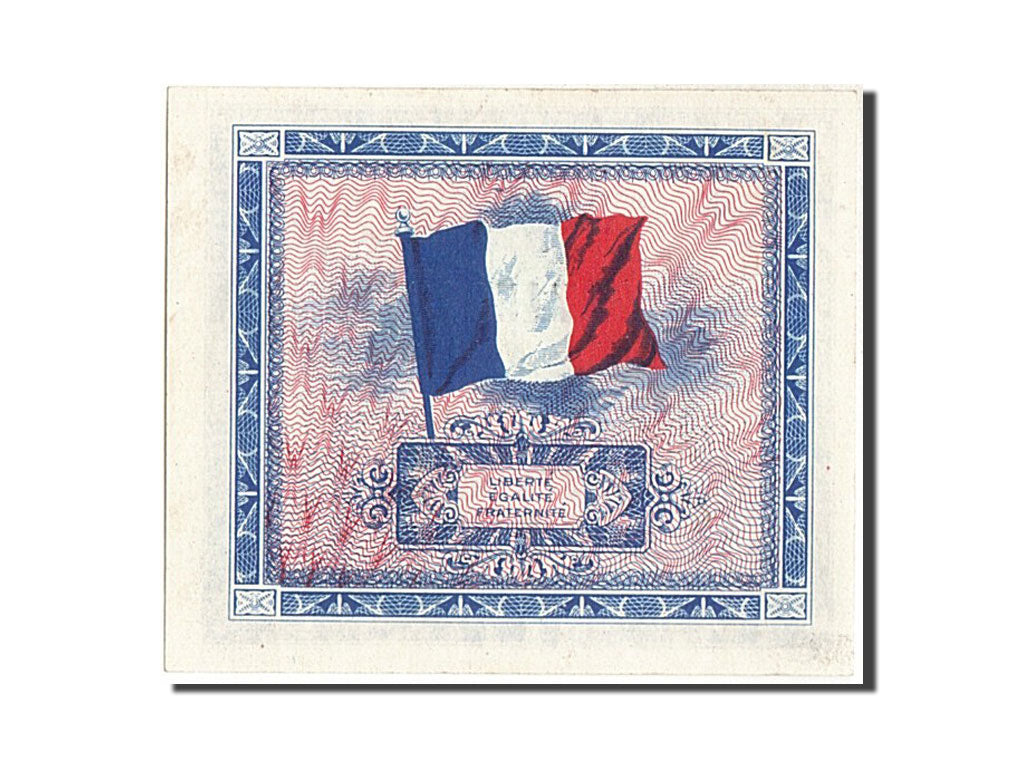 France, 5 Francs, 1944 Flag/France, 1944, KM #115a, 1944-06-01, AU(55-58),...