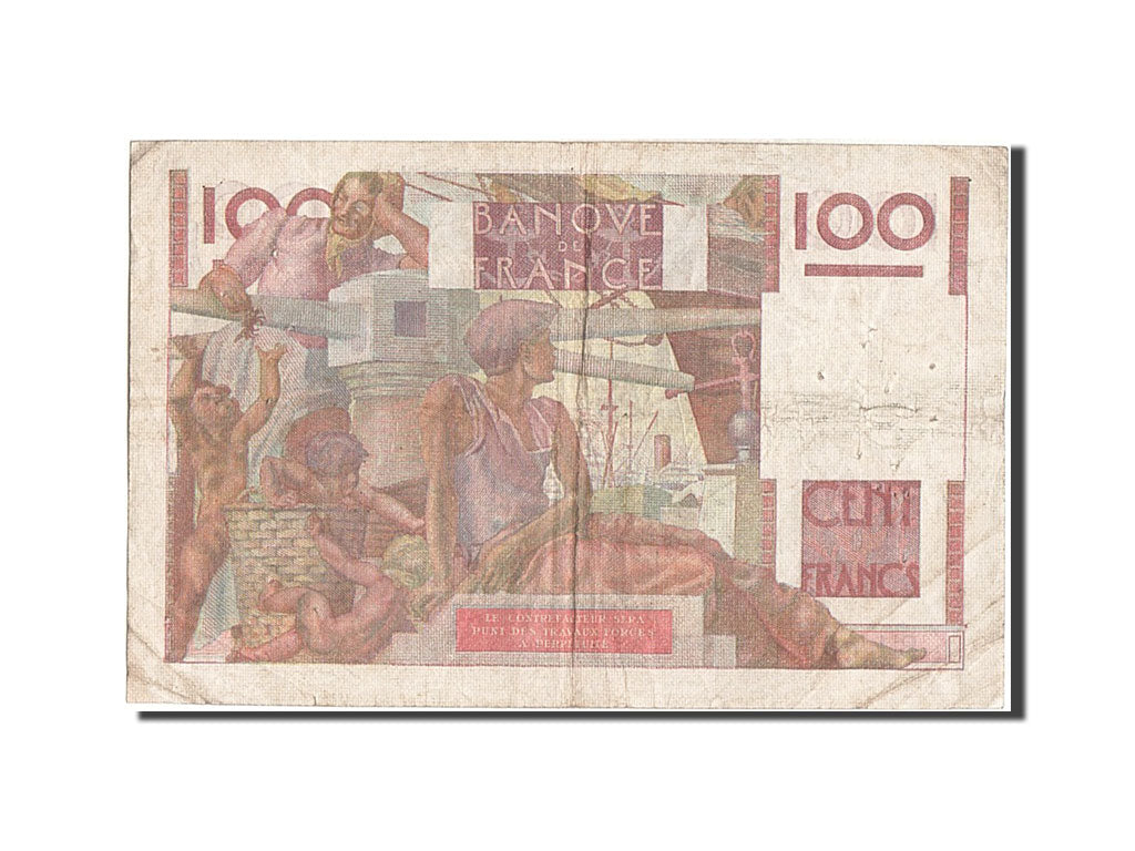 Francia, 100 Francs, 100 F 1945-1954 ''Jeune Paysan'', 1949, KM:128b, 1949-05...