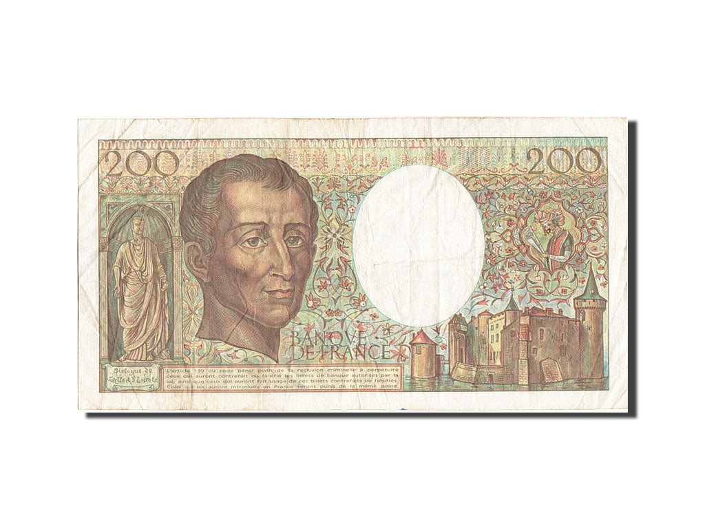 Banknote, France, 200 Francs, 200 F 1981-1994 ''Montesquieu'', 1985, EF(40-45)