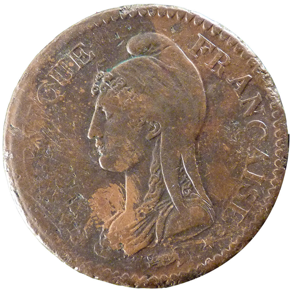 FRANCE, Dupré, Decime, 1797, Lille, KM #644.11, VF(30-35), Bronze, Gadoury #187,