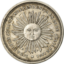 Perú, Token, Lima, Jura de la Independencia, San Martin, 1868, EBC, Plata