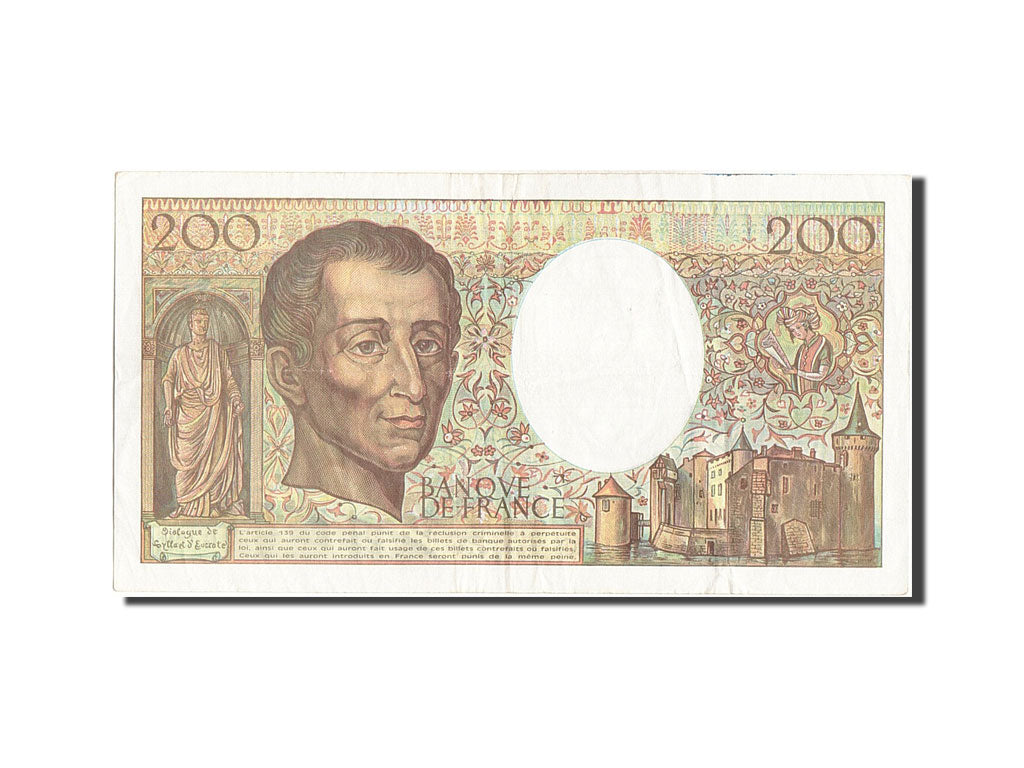 Billet, France, 200 Francs, 200 F 1981-1994 ''Montesquieu'', 1990, TTB+