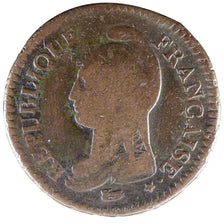 FRANCE, Dupré, 1 Décime, 1799, Strasbourg, VF(20-25), Bronze, Gadoury #187, 19..