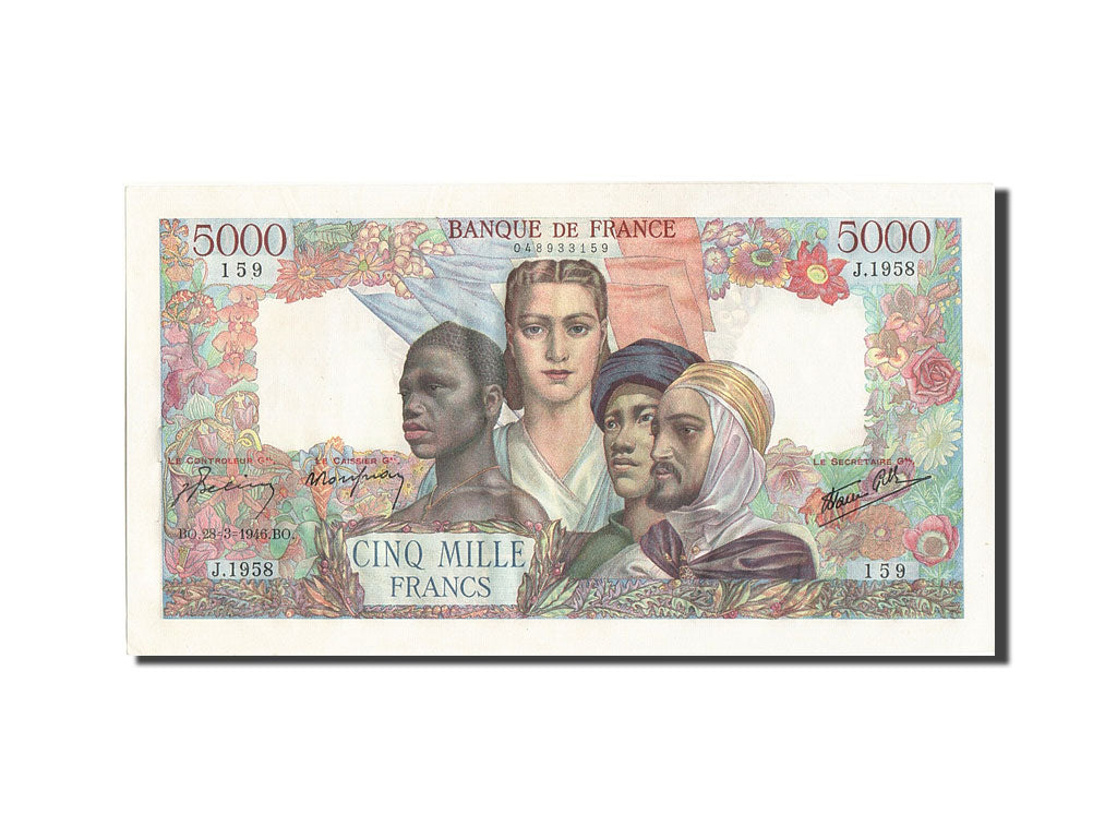 France, 5000 Francs, 5 000 F 1942-1947 ''Empire Français'', 1946, KM #103c, 1...