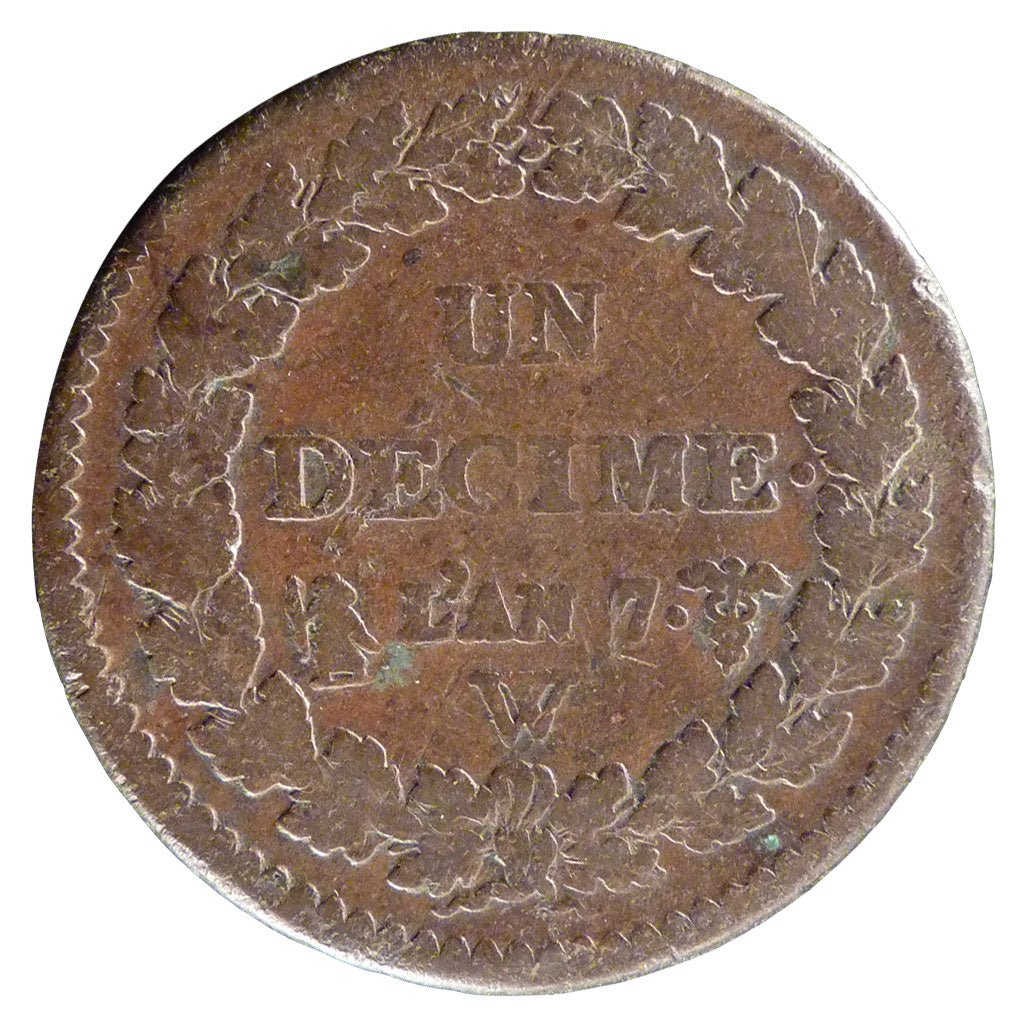 Francia, Dupré, Decime, 1799, Lille, B+, Bronzo, Gadoury:187
