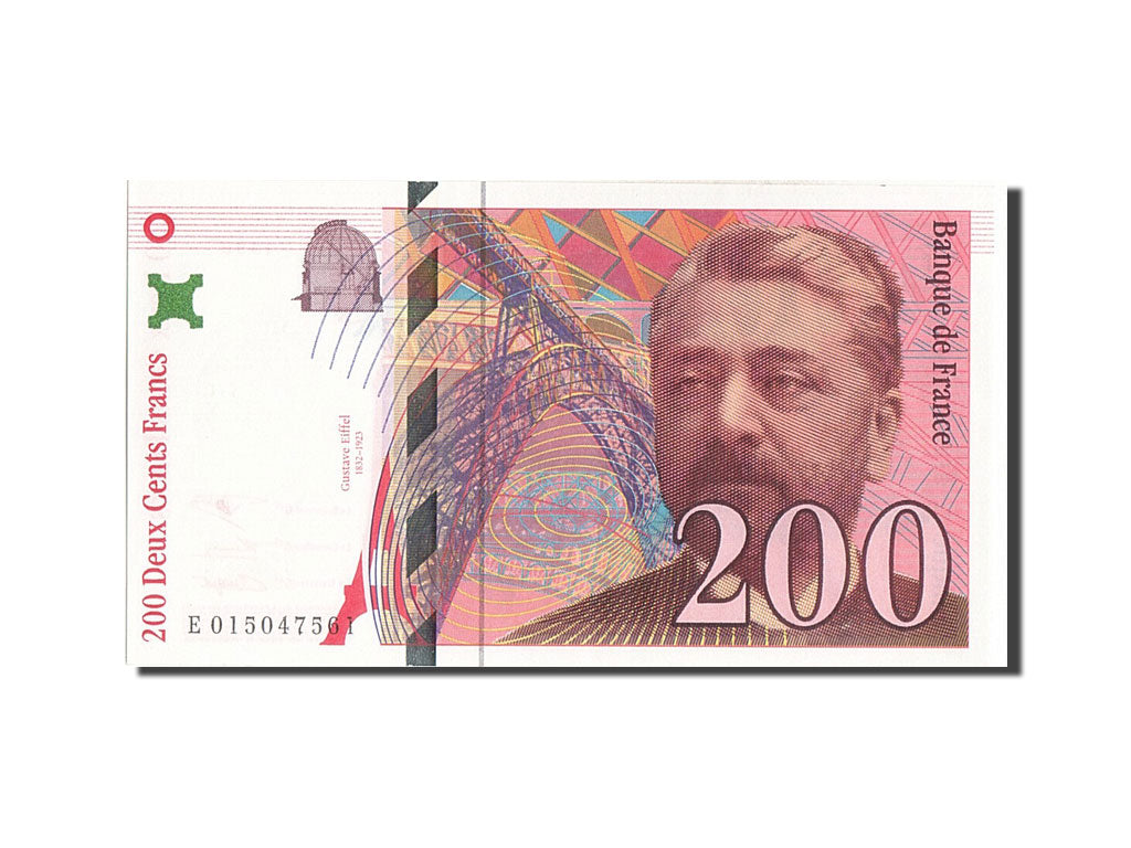 France, 200 Francs, 200 F 1995-1999 ''Eiffel'', 1996, KM #159a, UNC(65-70),...