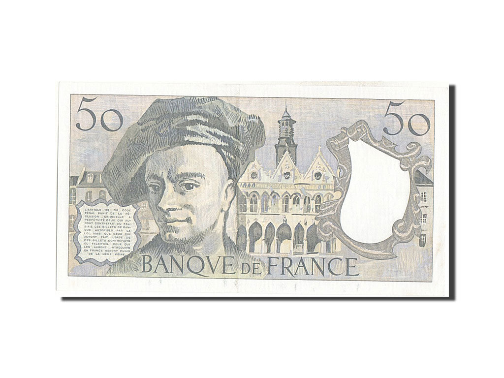 Biljet, Frankrijk, 50 Francs, 50 F 1976-1992 ''Quentin de La Tour'', 1980, SPL