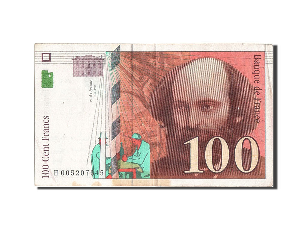 Banknote, France, 100 Francs, 100 F 1997-1998 ''Cézanne'', 1997, EF(40-45)