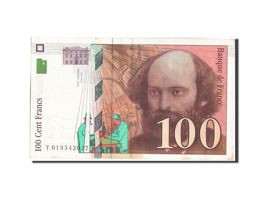 Banknote, France, 100 Francs, 100 F 1997-1998 ''Cézanne'', 1997, EF(40-45)