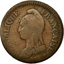 Moneda, Francia, Dupré, Decime, 1801, Geneva, BC, Bronce, Gadoury:187b