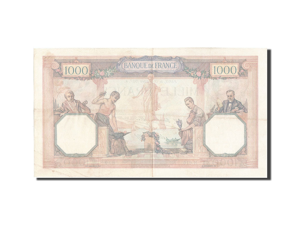 France, 1000 Francs, 1 000 F 1927-1940 ''Cérès et Mercure'', 1927, KM #79a, 1...