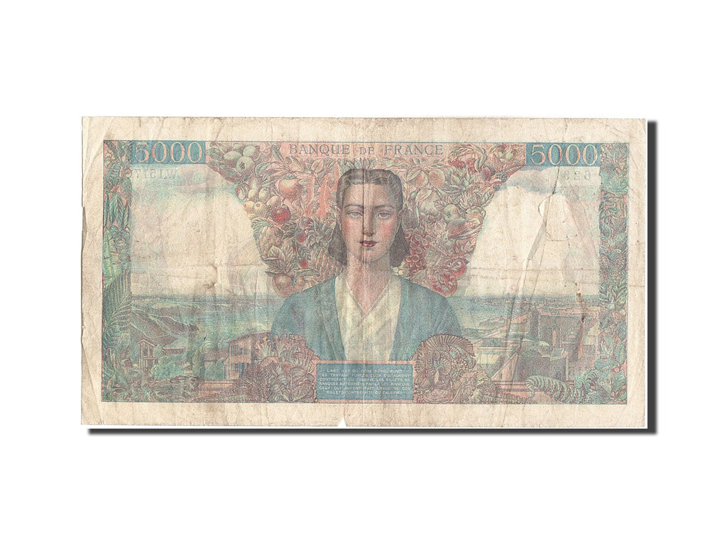 France, 5000 Francs, 5 000 F 1942-1947 ''Empire Français'', 1940, KM #103c, 1...