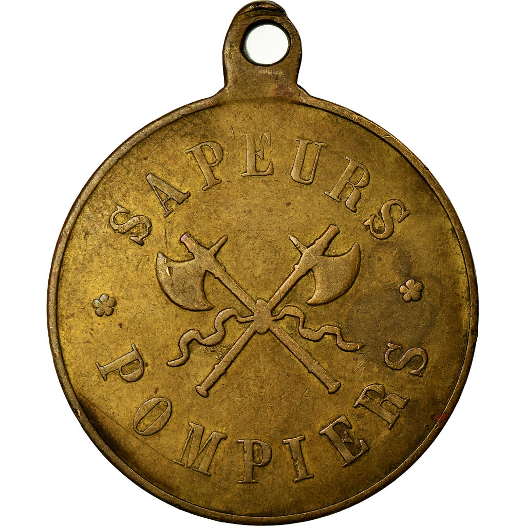 France, Medal, Sapeurs Pompiers, Commune de Octeville, AU(50-53), Copper