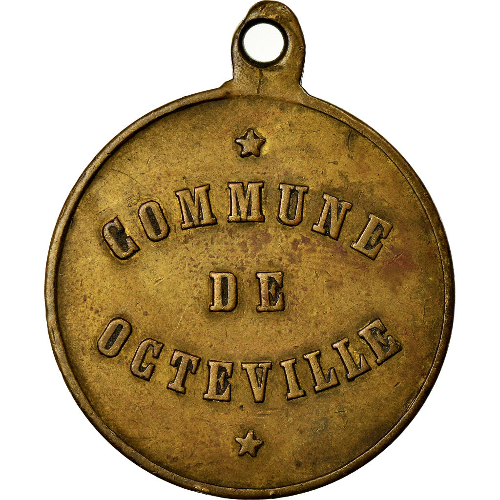 France, Medal, Sapeurs Pompiers, Commune de Octeville, AU(50-53), Copper