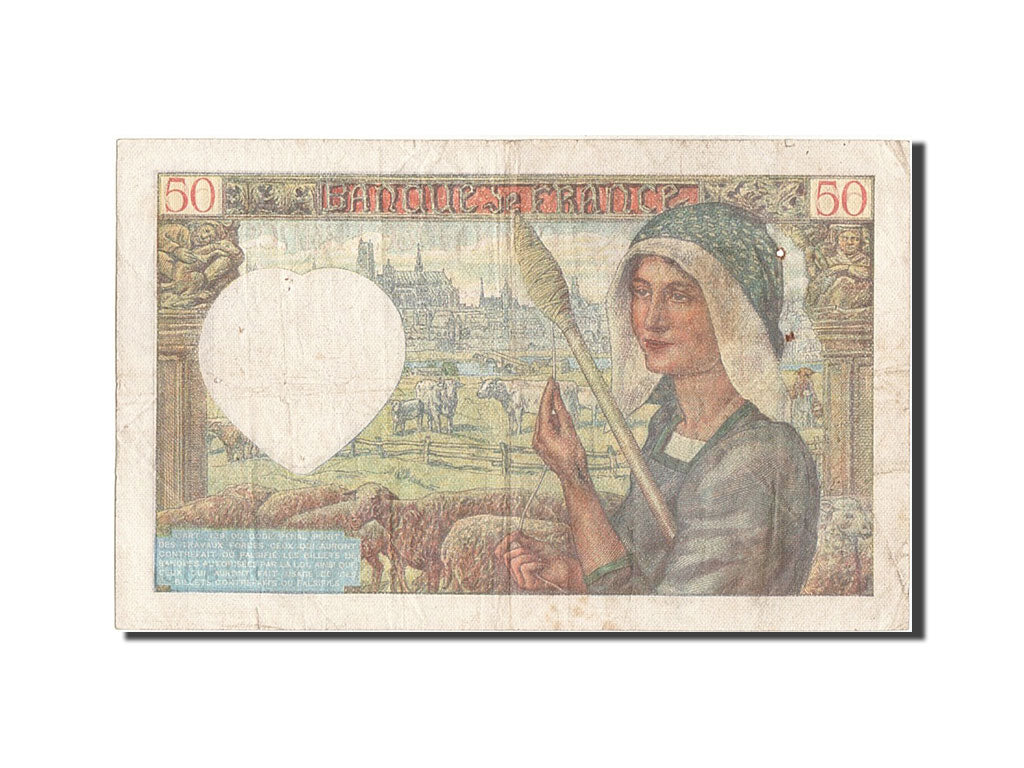 France, 50 Francs, 50 F 1940-1942 ''Jacques Coeur'', 1941, KM #93, 1941-11-20,..