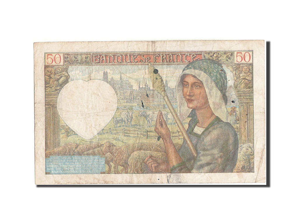 Banknote, France, 50 Francs, 50 F 1940-1942 ''Jacques Coeur'', 1941, 1941-05-15