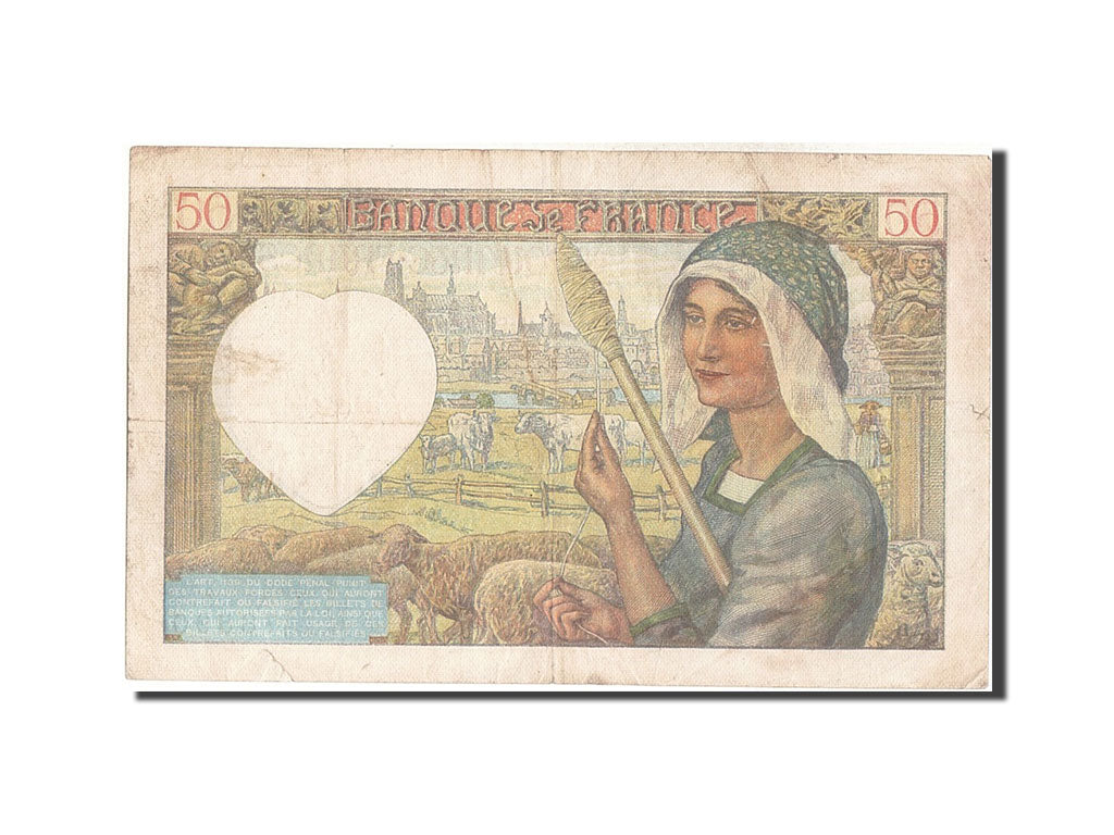 France, 50 Francs, 50 F 1940-1942 ''Jacques Coeur'', 1941, KM #93, 1941-04-24,..