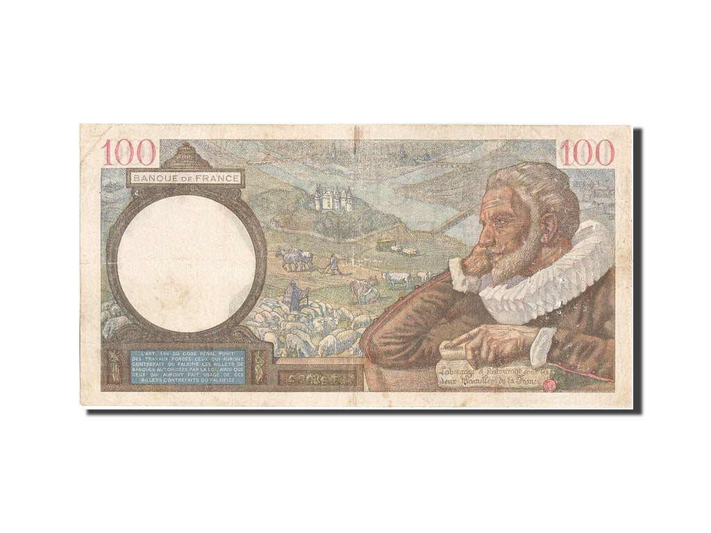 Billet, France, 100 Francs, 100 F 1939-1942 ''Sully'', 1939, 1939-11-11, TB