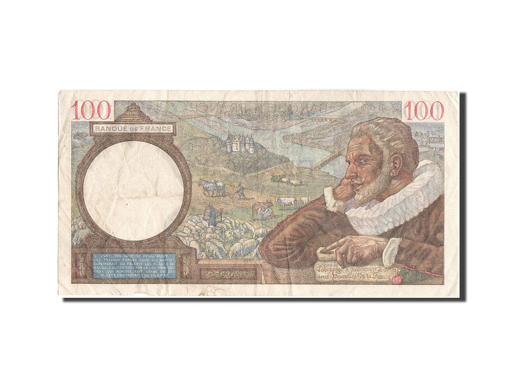Banknote, France, 100 Francs, 100 F 1939-1942 ''Sully'', 1939, 1939-12-21