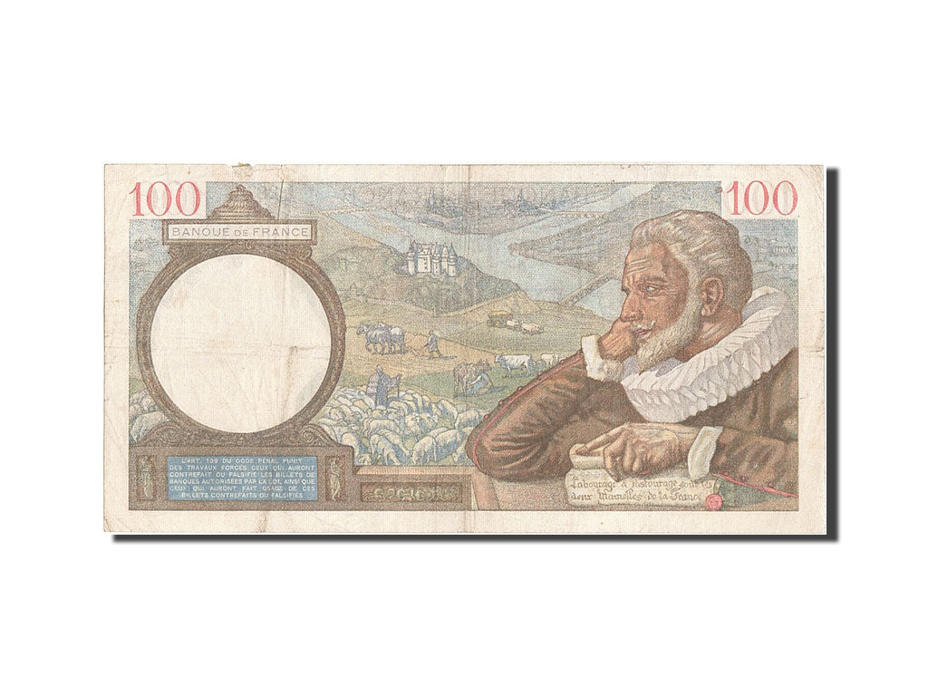 France, 100 Francs, 100 F 1939-1942 ''Sully'', 1939, KM #94, 1939-10-12,...