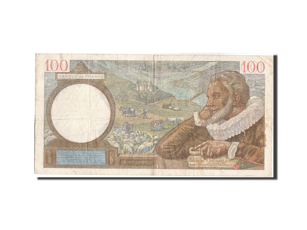 Biljet, Frankrijk, 100 Francs, 100 F 1939-1942 ''Sully'', 1940, 1940-10-24, TB