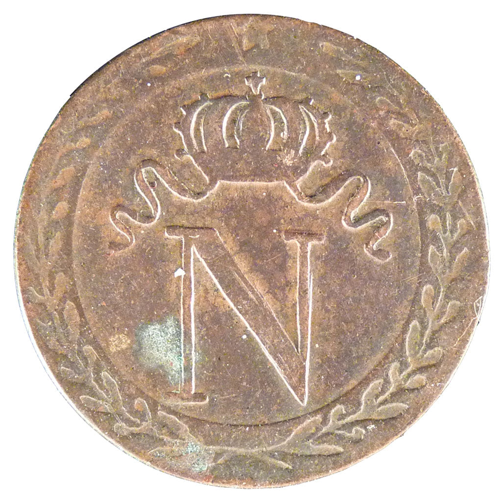 FRANCE, Napoléon I, 10 Centimes, 1809, Toulouse, VF(20-25), Billon, Gadoury #190