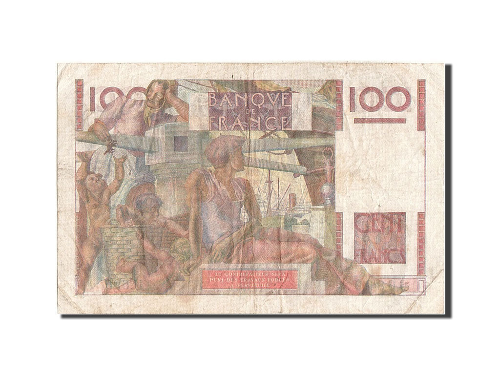 France, 100 Francs, 100 F 1945-1954 ''Jeune Paysan'', 1954, KM #128e,...