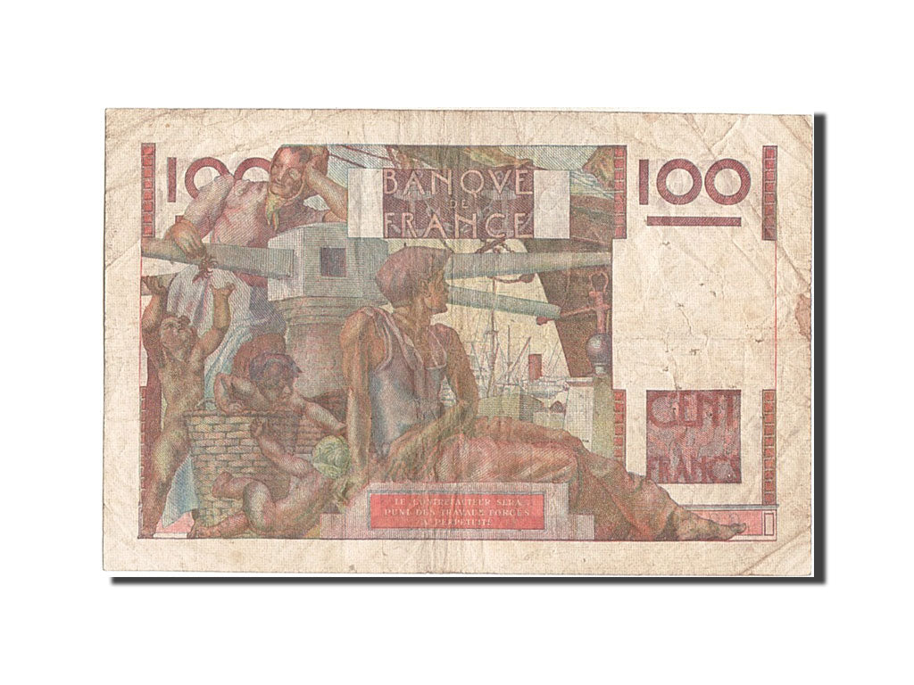 France, 100 Francs, 100 F 1945-1954 ''Jeune Paysan'', 1953, KM #128d,...
