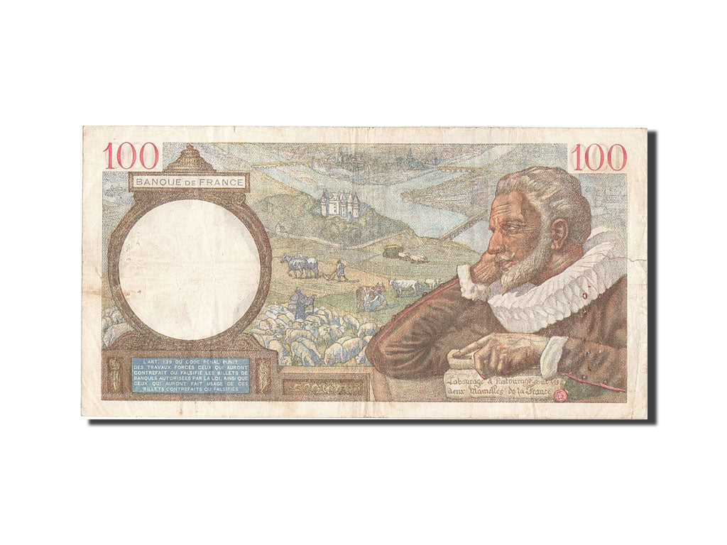 Banknote, France, 100 Francs, 100 F 1939-1942 ''Sully'', 1940, 1940-01-25