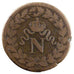 FRANCE, Napoléon I, Decime, 1814, Strasbourg, KM #700, VF(20-25), Bronze, Gadour