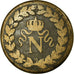 Monnaie, France, Napoléon I, Decime, 1814, Strasbourg, TB, Bronze, Gadoury:195d
