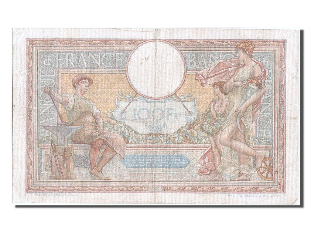 France, 100 Francs, 100 F 1908-1939 ''Luc Olivier Merson'', 1932, KM #78b,...
