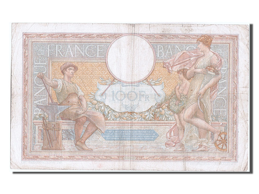 France, 100 Francs, 100 F 1908-1939 ''Luc Olivier Merson'', 1933, KM #78c,...