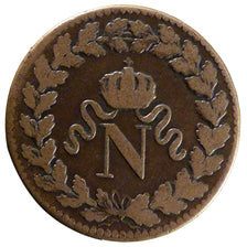 FRANCE, 1 Décime, 1815, Strasbourg, F(12-15), Bronze, Gadoury #195e, 21.90