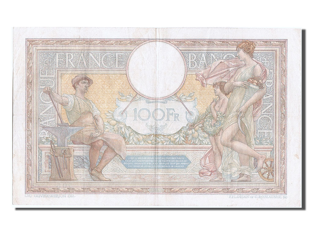 Banknote, France, 100 Francs, 100 F 1908-1939 ''Luc Olivier Merson'', 1931