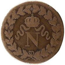 FRANCE, Napoléon I, Decime, 1815, Strasbourg, KM #700, F(12-15), Bronze, Gadoury