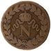FRANCE, Napoléon I, Decime, 1815, Strasbourg, KM #700, F(12-15), Bronze, Gadoury