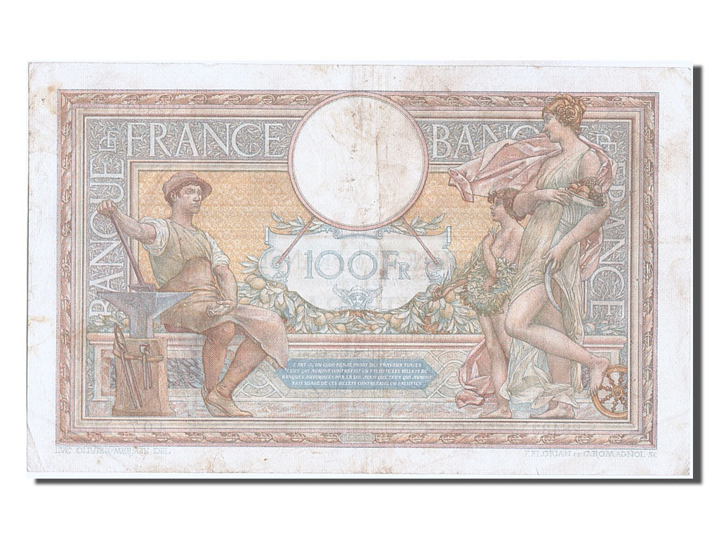 Banknote, France, 100 Francs, 100 F 1908-1939 ''Luc Olivier Merson'', 1931