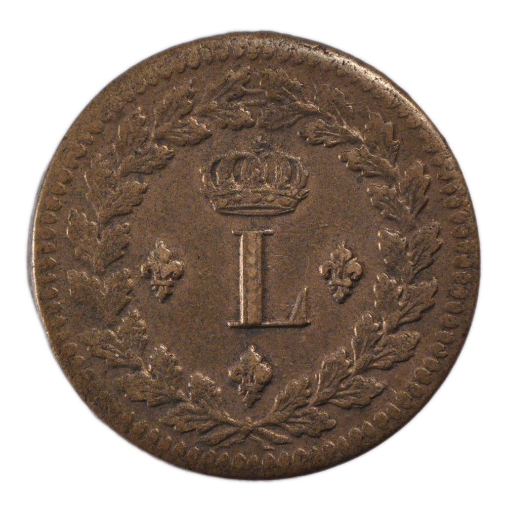 Moneta, Francia, Louis XVIII, Decime, 1814, Strasbourg, SPL-, Bronzo