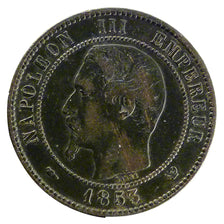 FRANCE, Napoléon III, 10 Centimes, 1853, Lille, VF(30-35), Bronze, Gadoury #248,