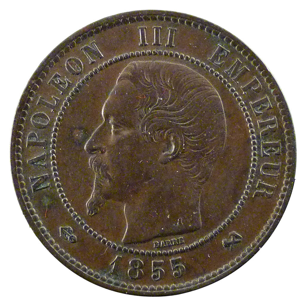Coin, France, Napoleon III, Napoléon III, 10 Centimes, 1855, Rouen, AU(50-53)