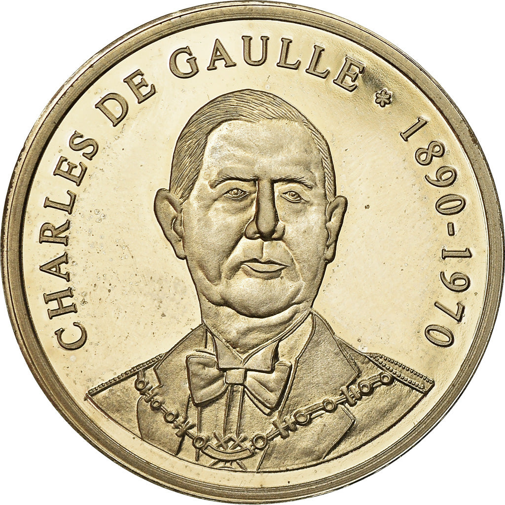 France, Medal, Charles De Gaulle, History, MS(60-62), Copper Plated Silver