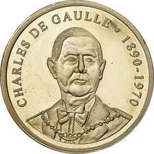 France, Medal, Charles De Gaulle, History, MS(60-62), Copper Plated Silver